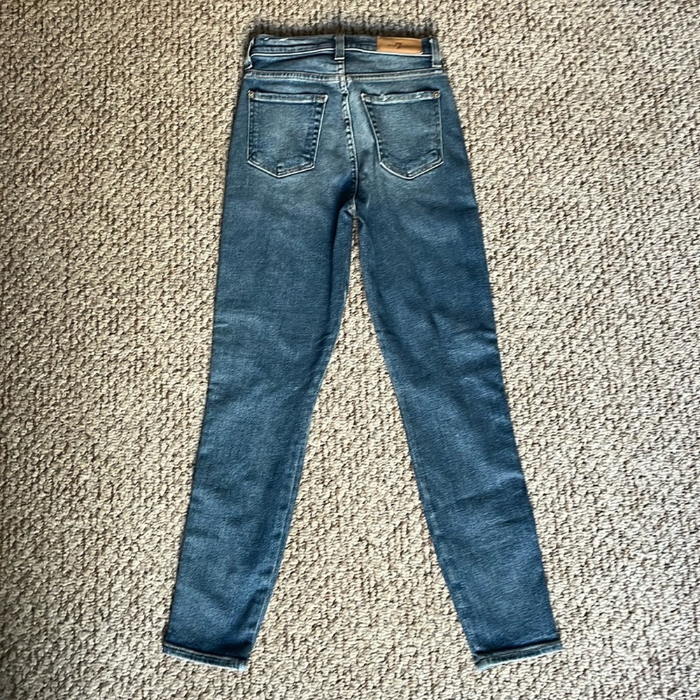 7 For All Mankind// Luxe Vintage• the high waisted ankle• size 24 - Picture 4 of 15